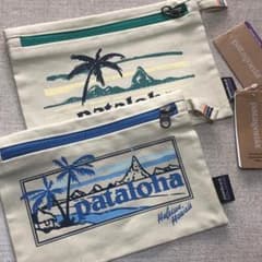 新品オシャレ❣️パタゴニア ジッパード・ポーチ パタロハ ハレイワ・セット‼️ 新品オシャレ❣️パタゴニア ジッパード・ポーチ パタロハ ハレイワ