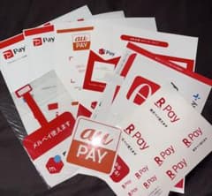 【未使用】キャッシュレス決済 ステッカー・POP まとめ売り　8点セットのサムネイル