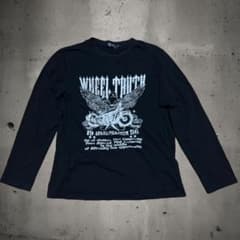 y2k 平成 00s トライバル バイカー カットソー ロンT グランジ ギャル