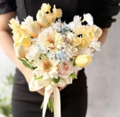 【値下げ】ウェディングブーケ ブートニア セット 造花 パステルカラーのサムネイル
