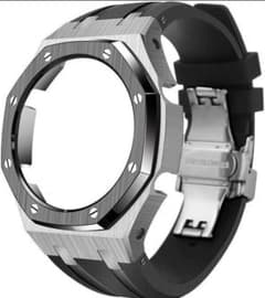 GA-2100 GA-2110 第四世代ベゼル&ベルト カスタム パーツ 銀＆黒のサムネイル
