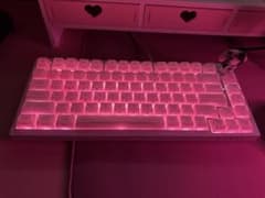コンパクトメカニカルキーボード 紫白のサムネイル