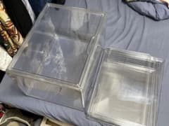 フィギュア収納ケース 全透明 40×30×30cm 4個セット 開封済みのサムネイル