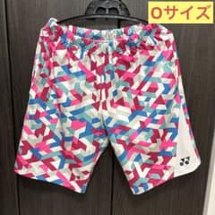 YONEX バドミントン テニス ハーフパンツ Oサイズ 幾何学模様 ピンク