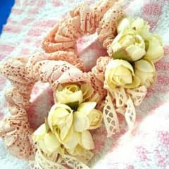 シュシュ【シルクフラワー】イエローのサムネイル