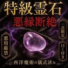 【一点限定】特級霊石 悪縁断絶 西洋魔術 曰く付き パワーストーン 護符のサムネイル