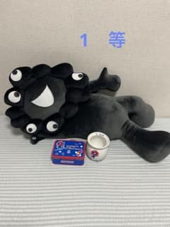 1等　黒ミャクミャクくじ ぬいぐるみ　　おまけ2点と持ち帰り時のバッグ付きのサムネイル