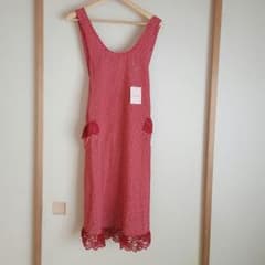 新品　Doll House 赤いドット　エプロンのサムネイル