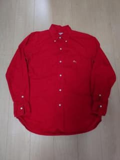 エヴィス EVISU ボタンダウンシャツ 40 レッド 日本製 - メルカリ