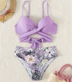 夏 ビキニ 花柄 ボタニカル ハイウエスト SALE☆のサムネイル