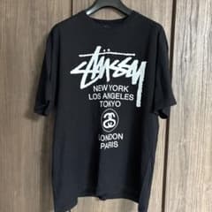 Stüssy ブラック Tシャツ ワールドツアーのサムネイル