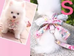小型犬／ネコ用　ハーネス付きリード　花柄のサムネイル