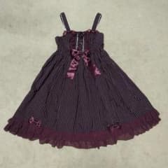 メタモルフォーゼ British レジメンタルストライプハイウェスト JSK