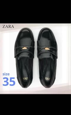 ZARA コインローファー 黒 35のサムネイル