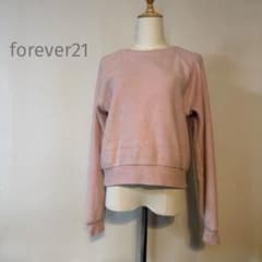 forever21 M シャギーラグランスリーブスウェット トレーナー ピンク