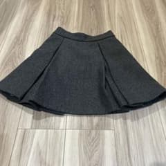 GRL 裏地付きフレアミニスカート グレー　XS グレイル　shein GU
