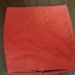オレンジ＊ドット柄＊レトロ＊ハイウエスト＊スカートのサムネイル