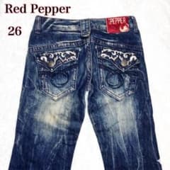 RED PEPPER レッドペッパー 26 フレア デニム 刺繍 y2k 00s - メルカリ