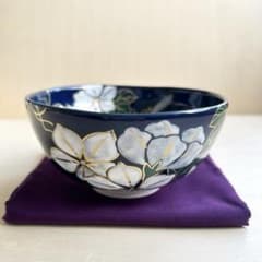 京焼　紺釉　夕顔　夏茶碗　合茶碗　茶道具 京焼 紺釉 夕顔 夏茶碗 合茶碗 茶道具 - メルカリ
