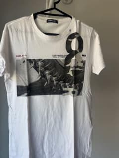 REPLAY Tシャツ ホワイト カモフラ柄のサムネイル