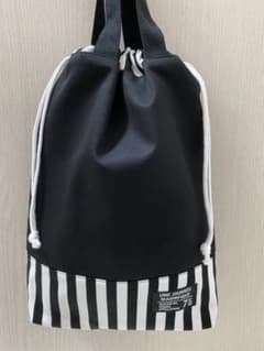 ハンドメイド　持ち手付き巾着型シューズ入れ　大　《No.9》のサムネイル