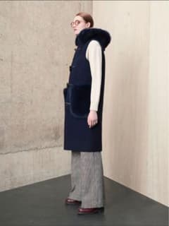 DRAWER ドゥロワー ロングベスト ダッフルコート ジレ【値下げ不可