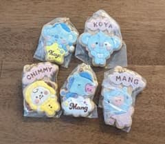 BT21 クッキー風キーホルダー 5個セットのサムネイル