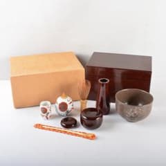 茶道具 漆塗 茶箱 茶碗 棗 香合など 八点 一式 M R6134 - メルカリ