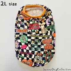 【ハロウィン犬服】2Lサイズ　オレンジ　タンクトップ　ハンドメイドのサムネイル
