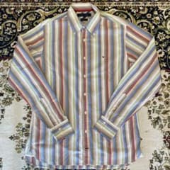【TOMMY HILFIGER】マルチストライプシャツ　Sサイズのサムネイル