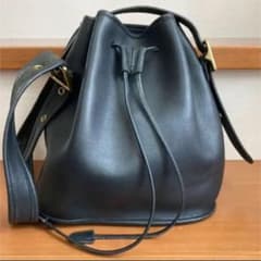 オールドコーチ   ヴィンテージ　コーチ　ショルダーバッグ　ブラック　巾着バッグのサムネイル