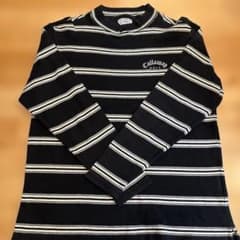 Callaway ゴルフ 長袖カットソー LL ブラック/ホワイトストライプのサムネイル