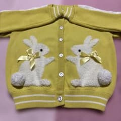 ピンクハウス　うさぎカーディガン　イエロー ピンクハウス うさぎカーディガン イエロー - メルカリ