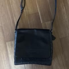 COACH ブラック レザー ショルダーバッグのサムネイル