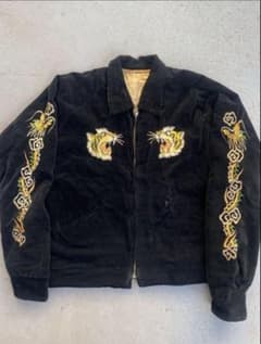2357様　　50s souvenir jacket スカジャン　別珍 襟付きのサムネイル