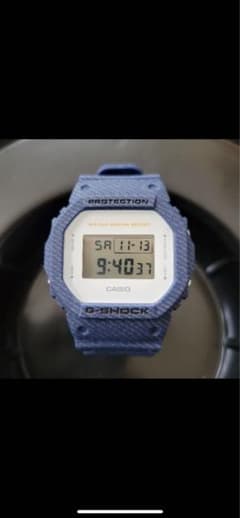 カシオ G-SHOCK DW-5600M 濃青デニム柄 カスタム　ジャンクのサムネイル