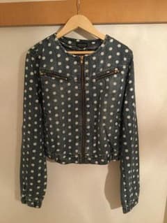 TOPSHOPのドット柄デニムブルゾンのサムネイル