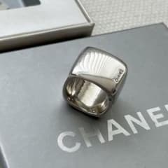 希少❗️シャネルスクエアボリュームリングスターリングシルバー925 指輪
