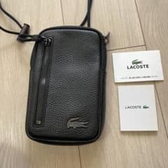 LACOSTE レザー ブラック ショルダーバッグのサムネイル