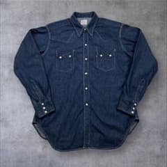 90s リーバイス ショートホーン デニムウエスタンシャツ バレンシア XL