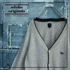 アディダス オリジナルス【カーディガン】ワンポイント刺繍ロゴ ラグラン袖のサムネイル