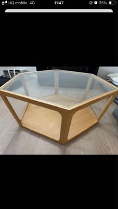 桜屋工業 CHERRY センターテーブル 六角形ガラス - メルカリ