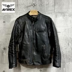 ☆AVIREX☆ レザーシングルライダースジャケット 本革 エイジング良好 