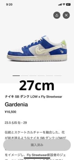 NIKE DUNK SB フライストリートウェアコラボのサムネイル