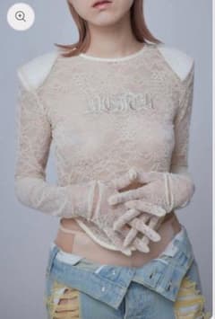 neith. Lace Glove Top(Beige)【未使用】 neith. lace glove top 美品 - メルカリ