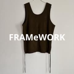 美品 25AWフレームワークFRAMeWORK フェイクスエードオーバータンク