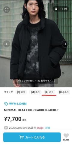 美品☆WYMLIDNM☆24AWダウンジャケット★ブラック★Ｌサイズのサムネイル