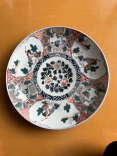 古伊万里風 色絵 大皿 約31cm 有田焼 伊万里焼 飾り皿 詳細不明 骨董