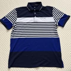 アールエルエックス ラルフローレン RLX 半袖ポロシャツL紺✕白✕青