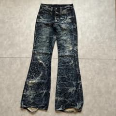 2点おまとめ買い‼️grunge fade denim pants y2k grunge fade flare denim pants y2k - メルカリ